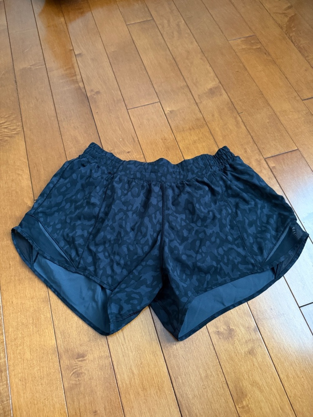 lululemon athletica Black Subtle Animal-Print Athletic Shorts